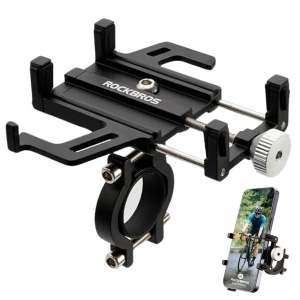 UCHWYT ROWEROWY NA TELEFON 4,2-6,8" SOLIDNY na kierownicę 360 stopni ALU
