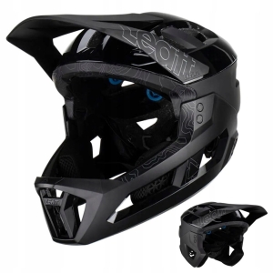 KASK ROWEROWY MTB LEATT ENDURO 3.0 S 51-55 cm WYPINANA SZCZĘKA CZARNY 3w1