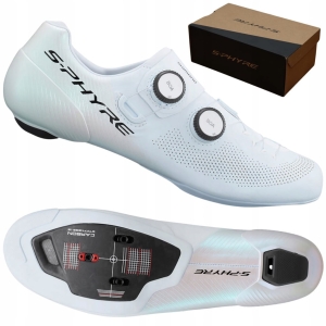 BUTY ROWEROWE SPD SZOSOWE SHIMANO SH-RC903 S-PHYRE RC9 BIAŁE r. 44 2x BOA