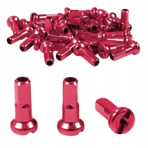 Nyple do szprych DARTMOOR CZERWONE ALUMINIOWE ANODOWANE 12 mm - 38 szt.