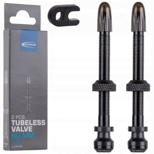 SCHWALBE wentyle rowerowe do systemu bezdętkowego TUBELESS UST Czarny 2 szt