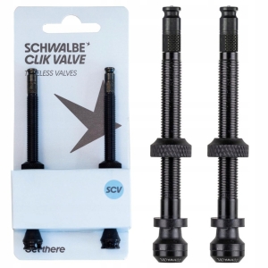Zestaw wentyli TUBELESS zaworów Schwalbe CLIK VALVE 60mm 2szt. + kluczyk