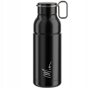 Bidon rowerowy turystyczny ELITE MIA 650 ml CZARNY STAL NIERDZEWNA