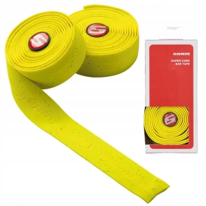 Owijka rowerowa SRAM SuperCork żółty 3 mm + KORKI do szory gravela BOX
