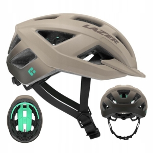 Kask rowerowy MTB LAZER CERRO KinetiCore Taupe r. M 55-59 cm Z DASZKIEM