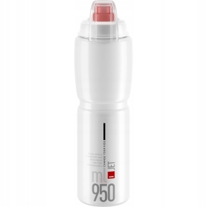 Bidon rowerowy z POKRYWKĄ ELITE JET PLUS 950 ml BEZBARWNY BPA FREE