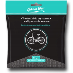 BIKE ON WAX CHUSTECZKI DO CZYSZCZENIA i NABŁYSZCZANIA ROWERU zestaw 10 szt.