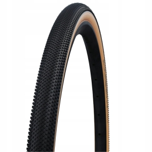 Opona rowerowa SCHWALBE G-ONE ALLROUNG 28 x 1,35 GRAVEL TLE brązowy bok BOX