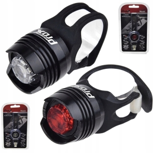 ZESTAW LAMPEK ROWEROWYCH PRZÓD + TYŁ PROX NAOS 30 LM LAMPKA + baterie