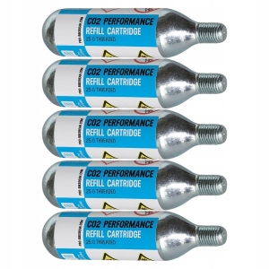 NABÓJ NABOJE ROWEROWE do pompki CO2 PRO 5 x 16g Z GWINTEM ZESTAW 5 szt.