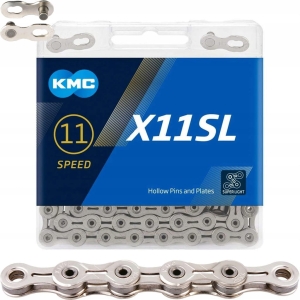 ORYGINALNY Łańcuch rowerowy KMC X11SL 11s 118 og. BARDZO LEKKI SPINKA + BOX