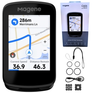 MAGENE C606 Licznik rowerowy komputer EKRAN DOTYKOWY GPS MAPY JĘZYK POLSKI