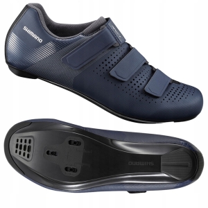 Buty rowerowe SPD szosowe SHIMANO SH-RC100 RC1 r. 47 GRANATOWE SZTYWNE`
